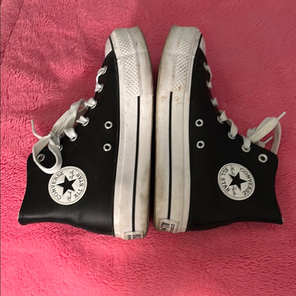 Converse Black and White High-Tops - Picture 5 of 8
